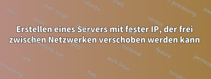 Erstellen eines Servers mit fester IP, der frei zwischen Netzwerken verschoben werden kann