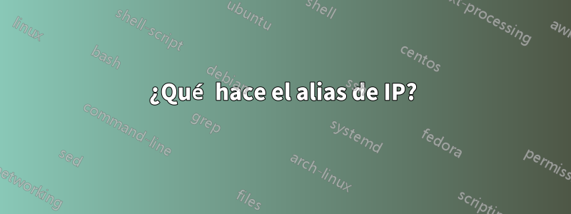 ¿Qué hace el alias de IP?