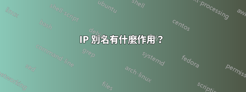 IP 別名有什麼作用？