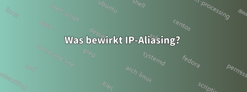 Was bewirkt IP-Aliasing?