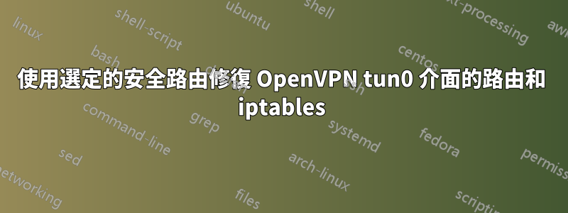 使用選定的安全路由修復 OpenVPN tun0 介面的路由和 iptables