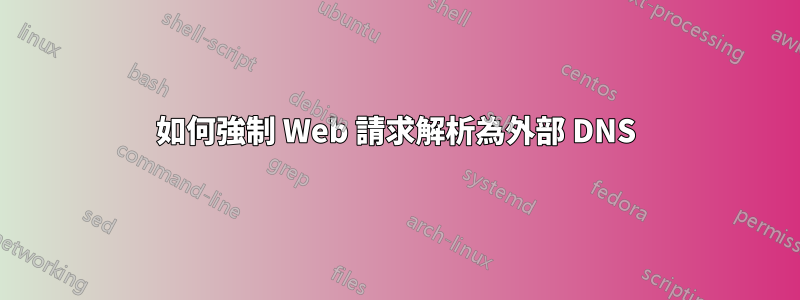 如何強制 Web 請求解析為外部 DNS
