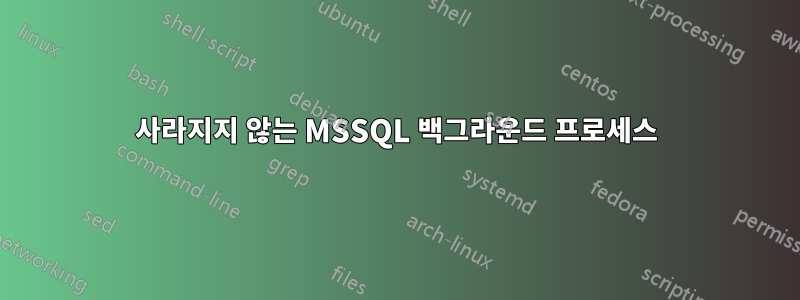 사라지지 않는 MSSQL 백그라운드 프로세스