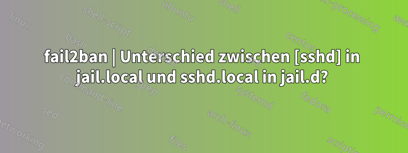 fail2ban | Unterschied zwischen [sshd] in jail.local und sshd.local in jail.d?