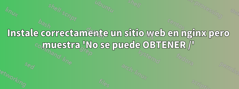 Instale correctamente un sitio web en nginx pero muestra 'No se puede OBTENER /'