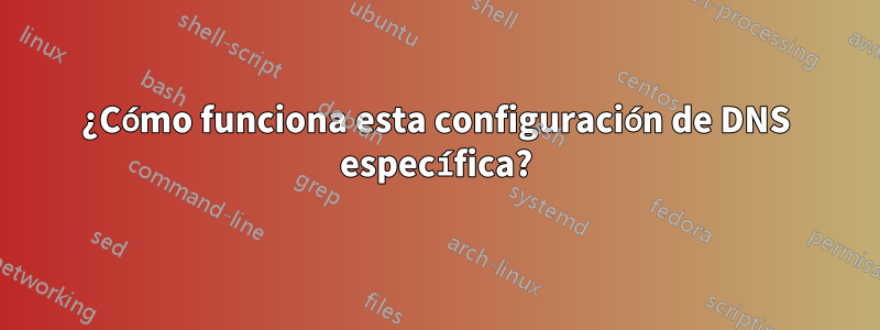¿Cómo funciona esta configuración de DNS específica?