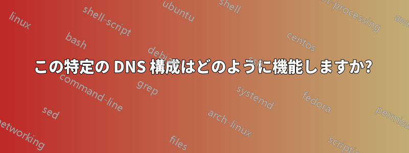 この特定の DNS 構成はどのように機能しますか?
