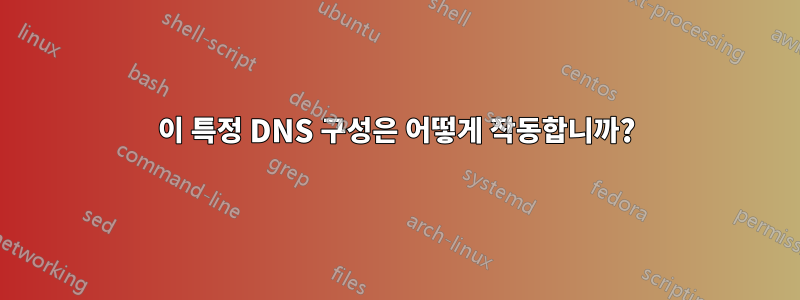 이 특정 DNS 구성은 어떻게 작동합니까?
