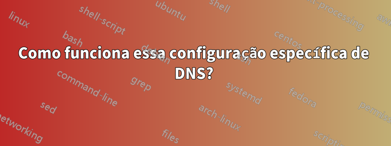 Como funciona essa configuração específica de DNS?