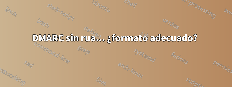 DMARC sin rua... ¿formato adecuado?