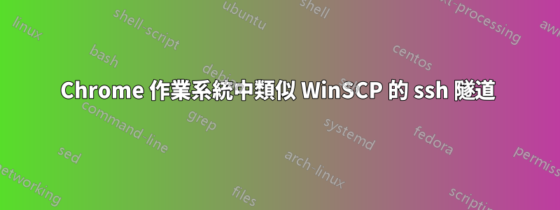 Chrome 作業系統中類似 WinSCP 的 ssh 隧道