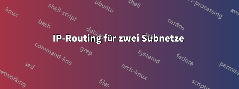 IP-Routing für zwei Subnetze