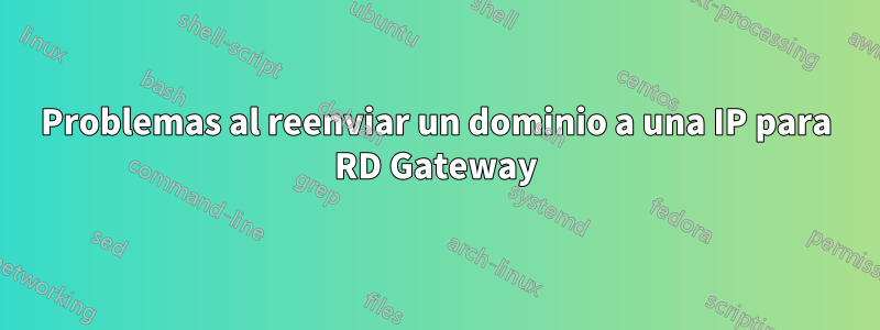Problemas al reenviar un dominio a una IP para RD Gateway