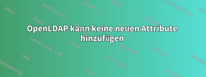 OpenLDAP kann keine neuen Attribute hinzufügen