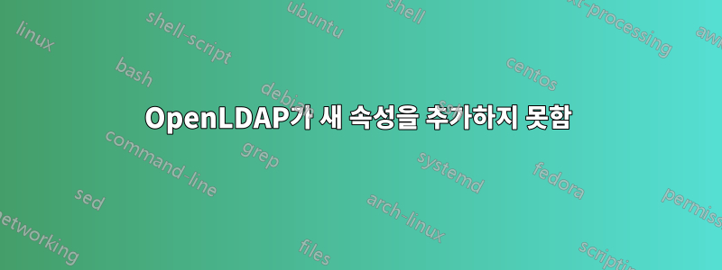 OpenLDAP가 새 속성을 추가하지 못함