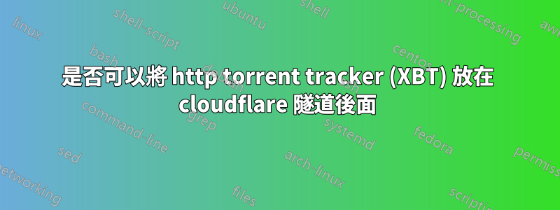 是否可以將 http torrent tracker (XBT) 放在 cloudflare 隧道後面