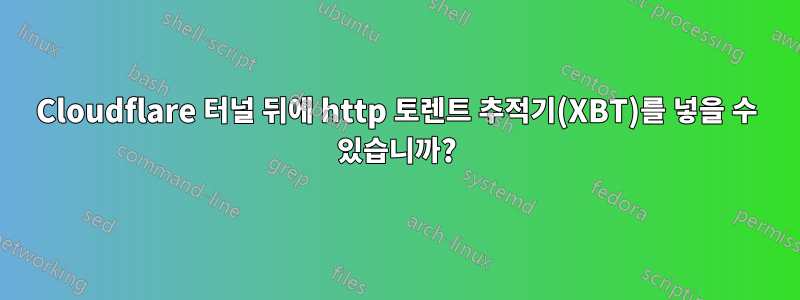 Cloudflare 터널 뒤에 http 토렌트 추적기(XBT)를 넣을 수 있습니까?