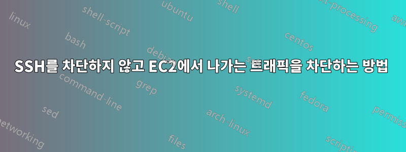 SSH를 차단하지 않고 EC2에서 나가는 트래픽을 차단하는 방법