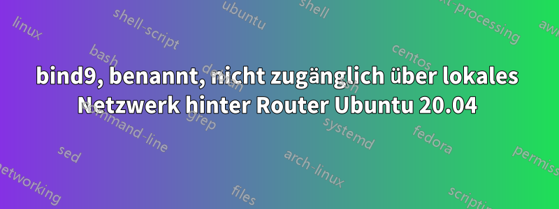 bind9, benannt, nicht zugänglich über lokales Netzwerk hinter Router Ubuntu 20.04