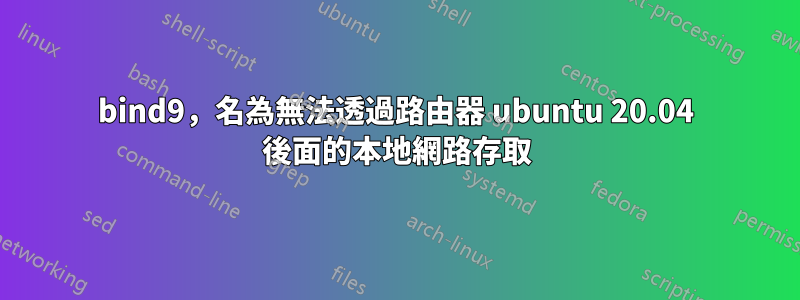 bind9，名為無法透過路由器 ubuntu 20.04 後面的本地網路存取