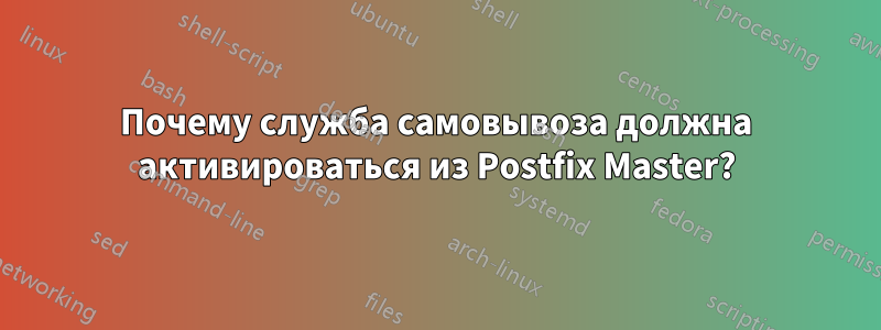 Почему служба самовывоза должна активироваться из Postfix Master?