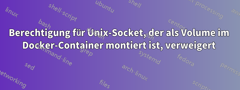 Berechtigung für Unix-Socket, der als Volume im Docker-Container montiert ist, verweigert