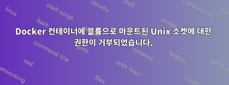 Docker 컨테이너에 볼륨으로 마운트된 Unix 소켓에 대한 권한이 거부되었습니다.