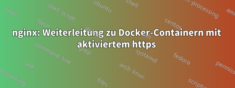 nginx: Weiterleitung zu Docker-Containern mit aktiviertem https