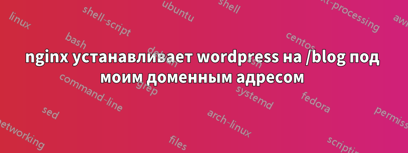 nginx устанавливает wordpress на /blog под моим доменным адресом