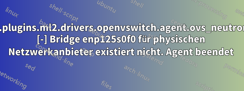 neutron.plugins.ml2.drivers.openvswitch.agent.ovs_neutron_agent [-] Bridge enp125s0f0 für physischen Netzwerkanbieter existiert nicht. Agent beendet