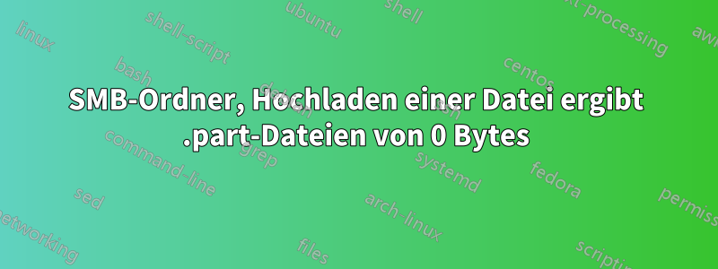 SMB-Ordner, Hochladen einer Datei ergibt .part-Dateien von 0 Bytes