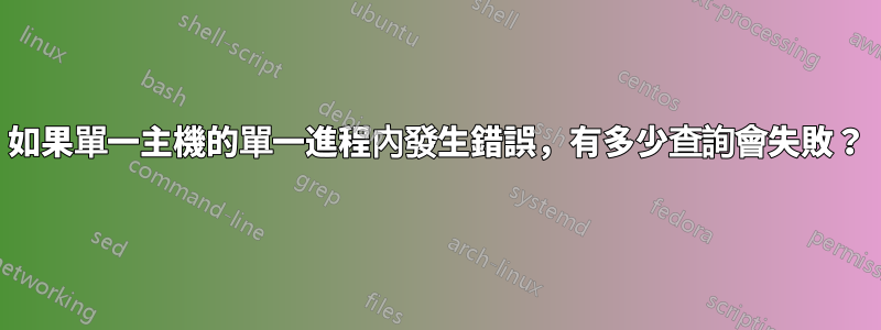 如果單一主機的單一進程內發生錯誤，有多少查詢會失敗？