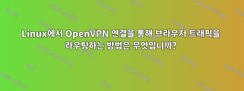 Linux에서 OpenVPN 연결을 통해 브라우저 트래픽을 라우팅하는 방법은 무엇입니까?