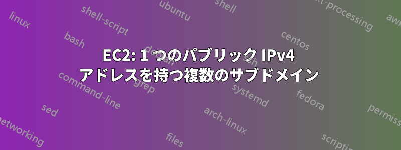 EC2: 1 つのパブリック IPv4 アドレスを持つ複数のサブドメイン