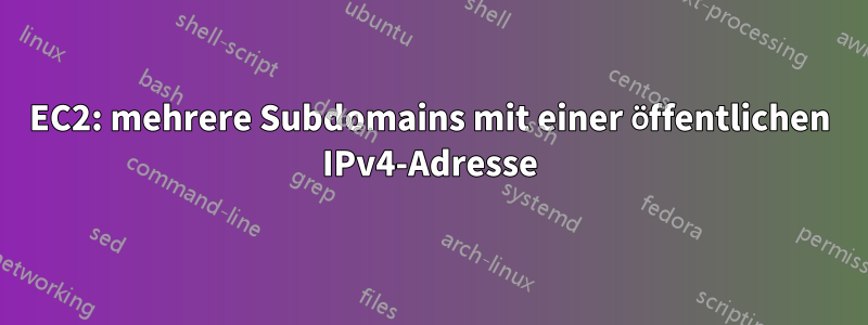 EC2: mehrere Subdomains mit einer öffentlichen IPv4-Adresse