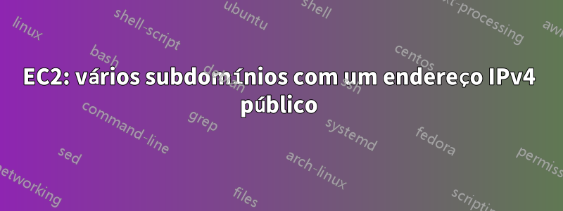 EC2: vários subdomínios com um endereço IPv4 público