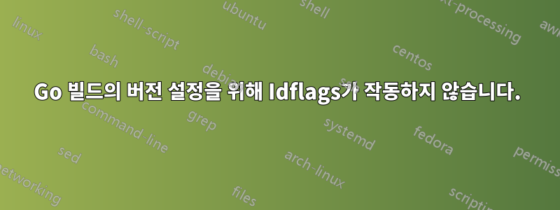 Go 빌드의 버전 설정을 위해 Idflags가 작동하지 않습니다.