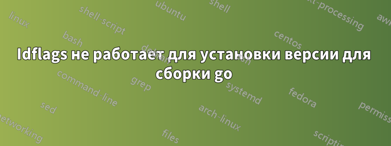 Idflags не работает для установки версии для сборки go