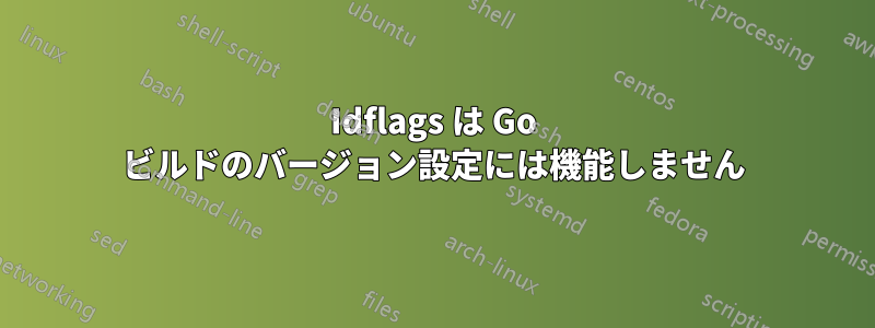 Idflags は Go ビルドのバージョン設定には機能しません