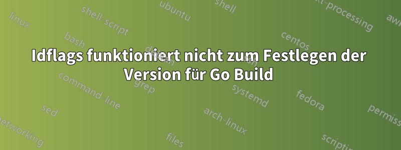 Idflags funktioniert nicht zum Festlegen der Version für Go Build