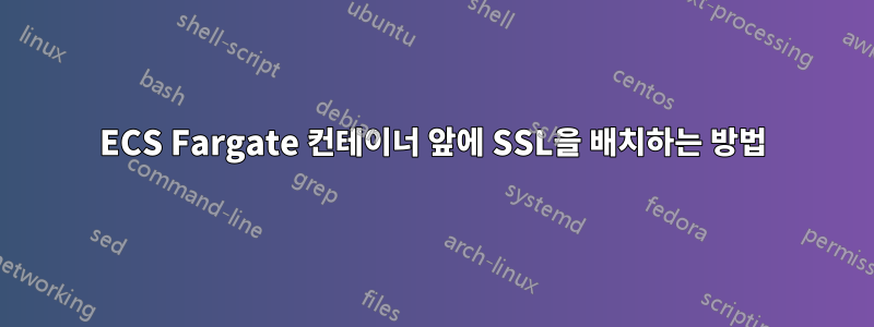 ECS Fargate 컨테이너 앞에 SSL을 배치하는 방법