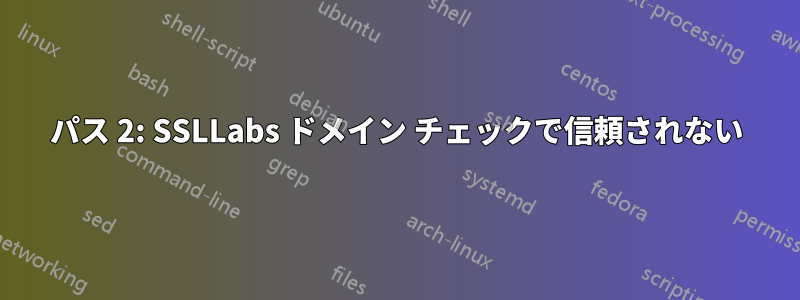 パス 2: SSLLabs ドメイン チェックで信頼されない