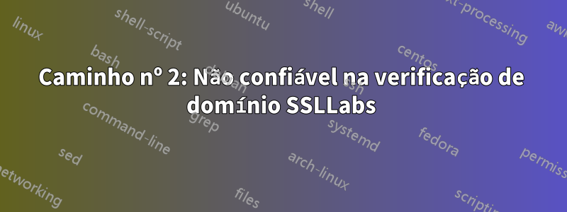 Caminho nº 2: Não confiável na verificação de domínio SSLLabs
