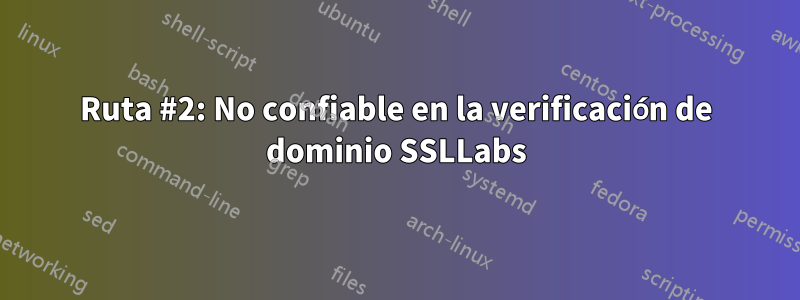 Ruta #2: No confiable en la verificación de dominio SSLLabs