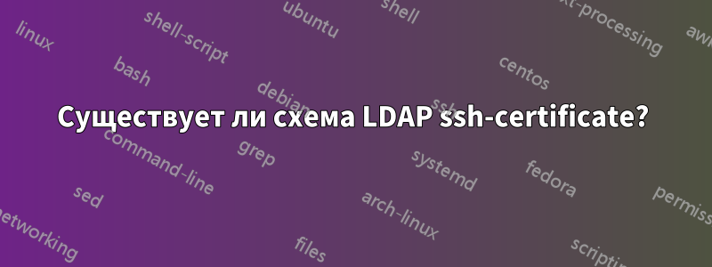 Существует ли схема LDAP ssh-certificate?