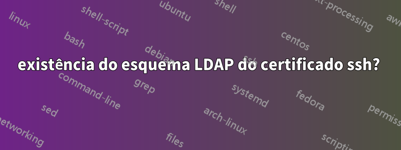 existência do esquema LDAP do certificado ssh?