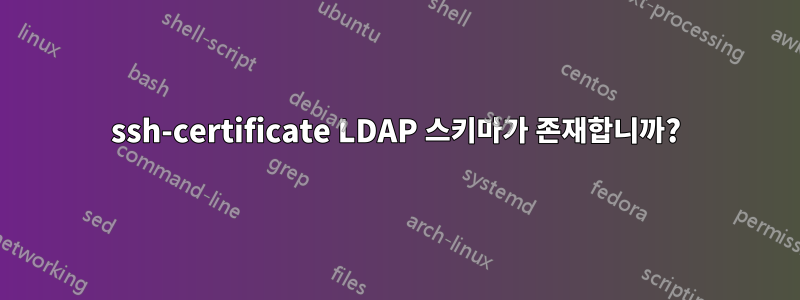 ssh-certificate LDAP 스키마가 존재합니까?