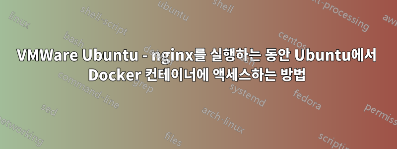 VMWare Ubuntu - nginx를 실행하는 동안 Ubuntu에서 Docker 컨테이너에 액세스하는 방법