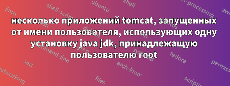 несколько приложений tomcat, запущенных от имени пользователя, использующих одну установку java jdk, принадлежащую пользователю root