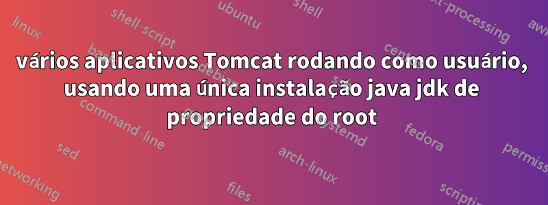 vários aplicativos Tomcat rodando como usuário, usando uma única instalação java jdk de propriedade do root